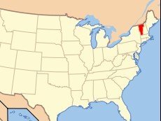 Вермонт на карте США