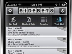 SideBets на экране смартфона