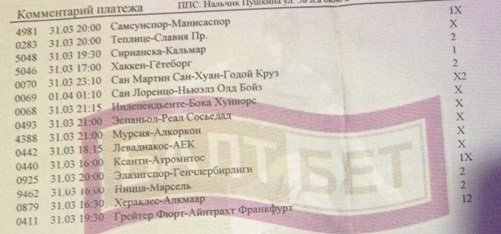 Тот самый билет тотализатора «БалтБет»