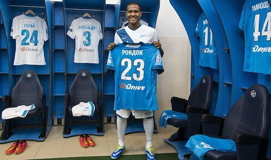 Рондон с семью мячами возглавляет список бомбардиров РФПЛ