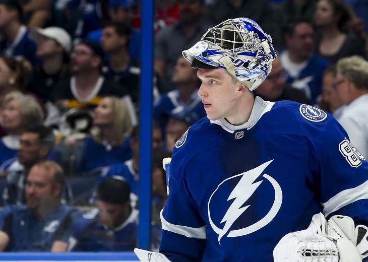 Андрей Василевский - лучший вратарь НХЛ по количеству выигранных матчей в этом сезоне