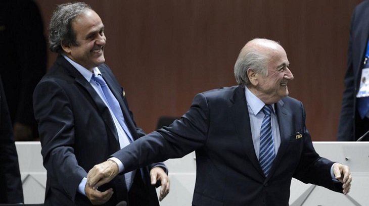 Бывшие союзники: Мишель Платини и Зепп Блаттер