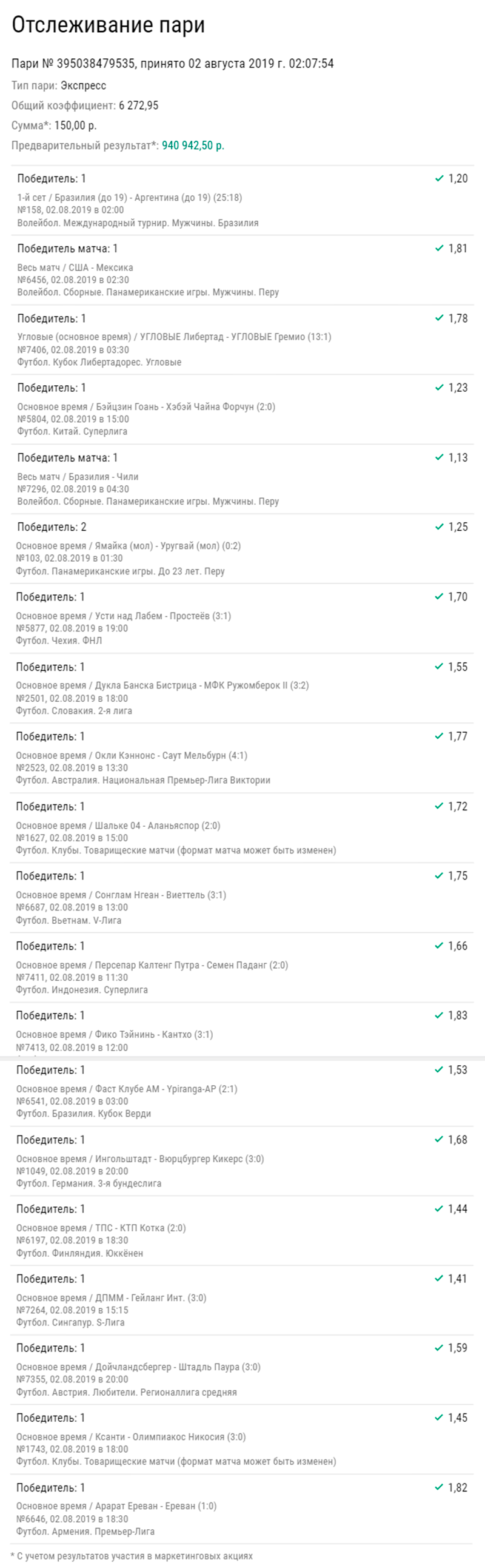 Клиент БК поставил 150 рублей и стал миллионером