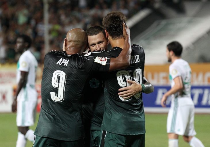 Слева - направо: Ари, Павел Мамаев, Федор Смолов