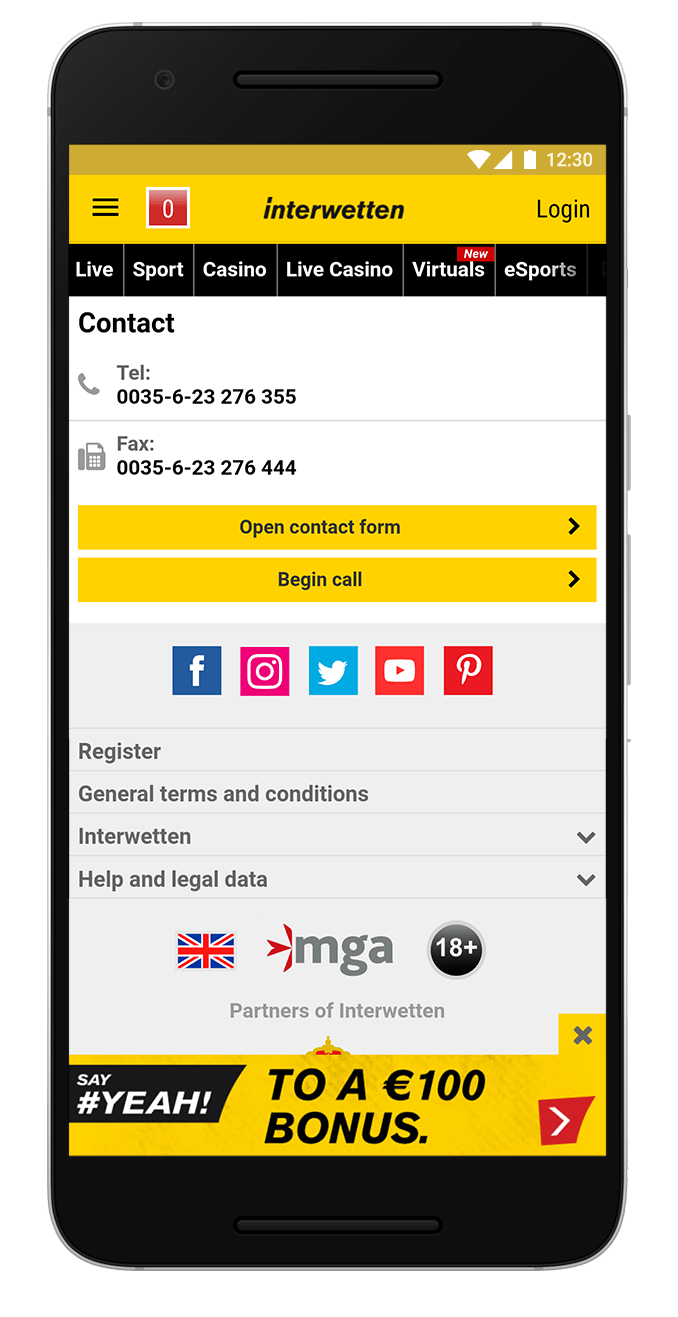 БК Interwetten скачать на Андроид - обзор приложения для Android