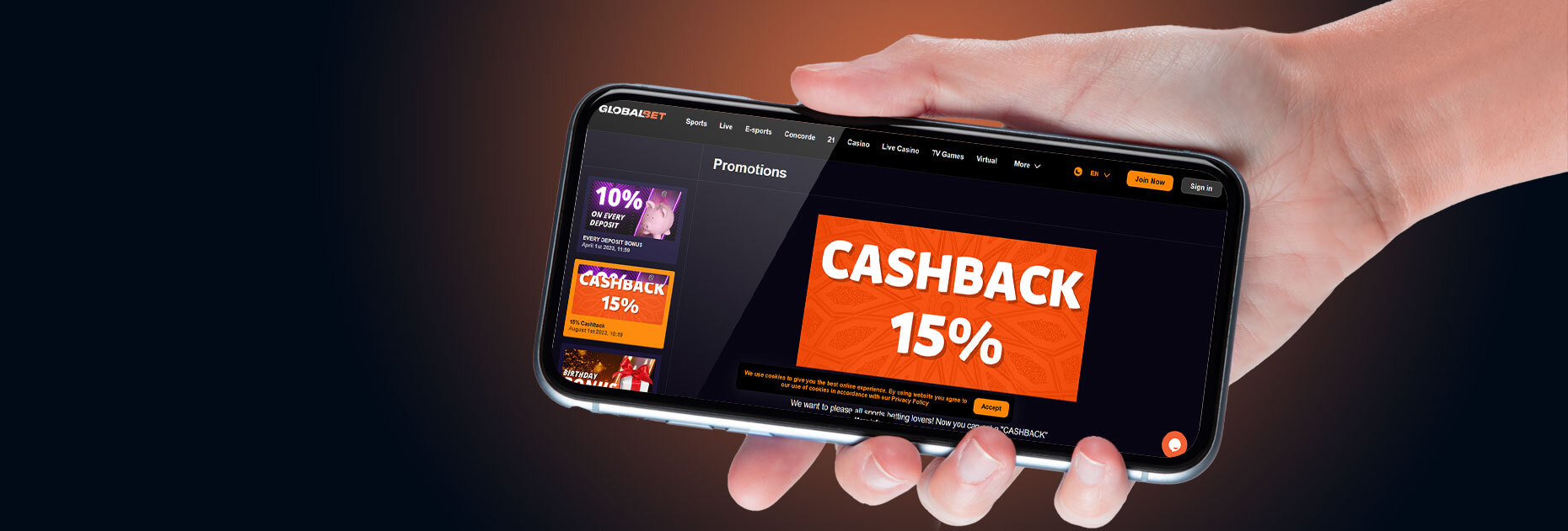 Кэшбэк 15% каждую пятницу от БК Global Bet