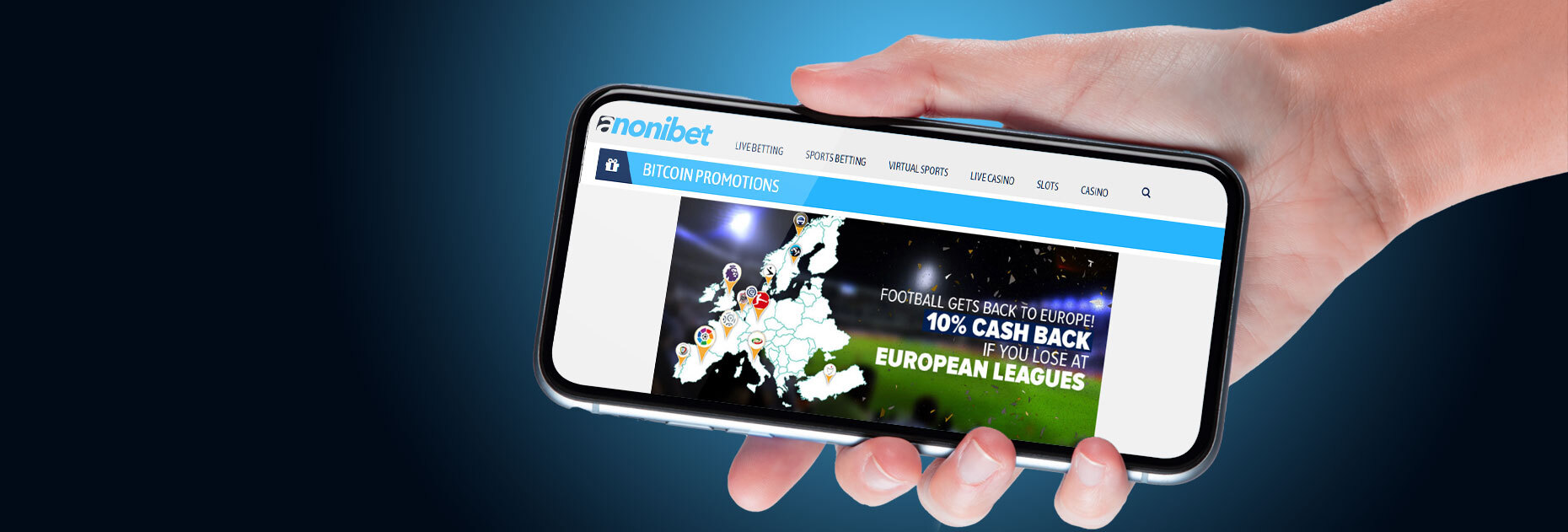 Кэшбэк 10% по ставкам на матчи европейских лиг от БК Anonibet