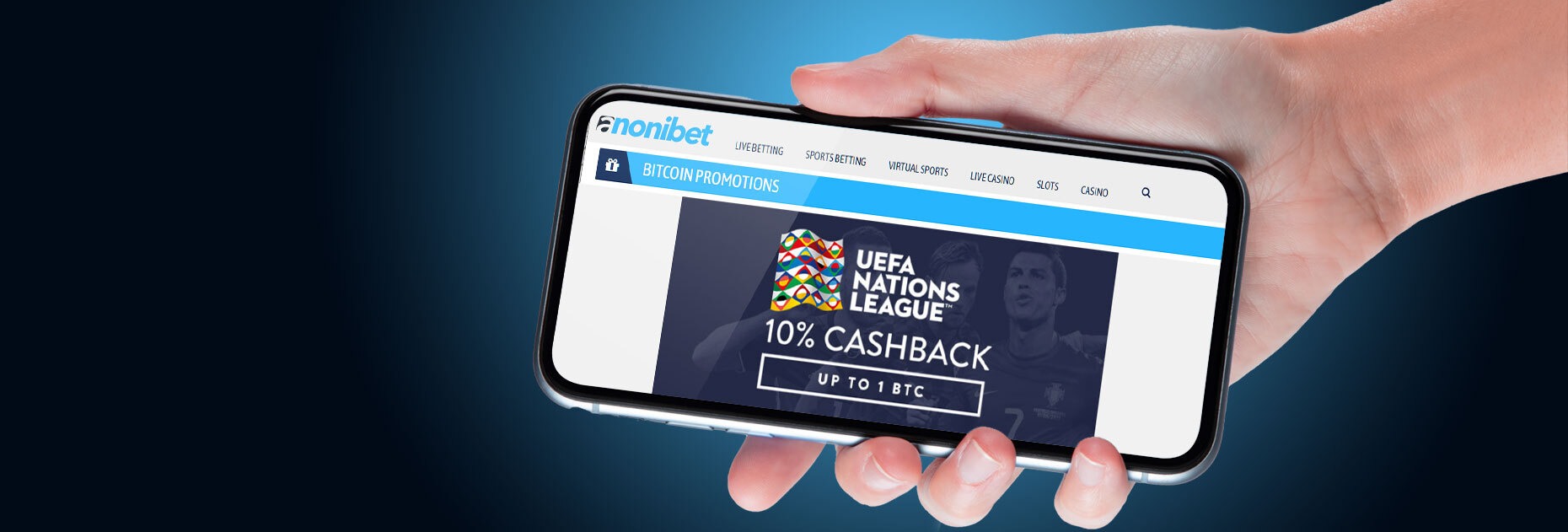 Кэшбэк 10% по ставкам на Лигу наций от БК Anonibet