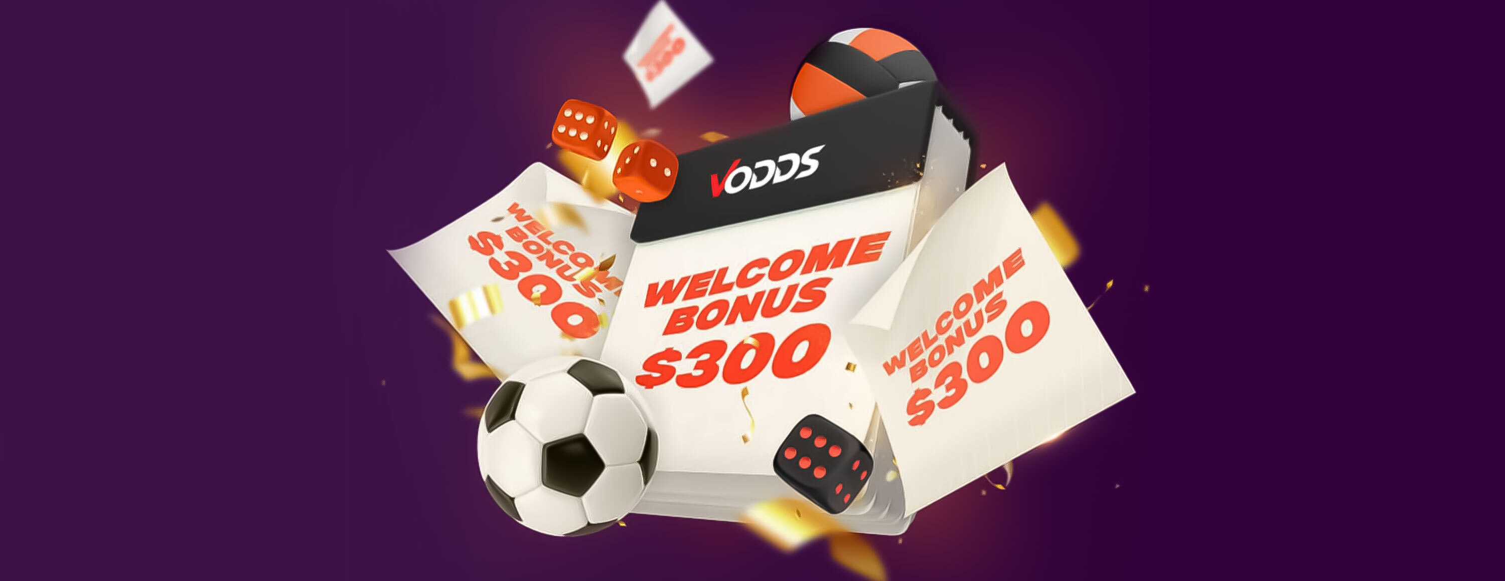 Мега-бонус на депозит до 300 EUR от БК Vodds