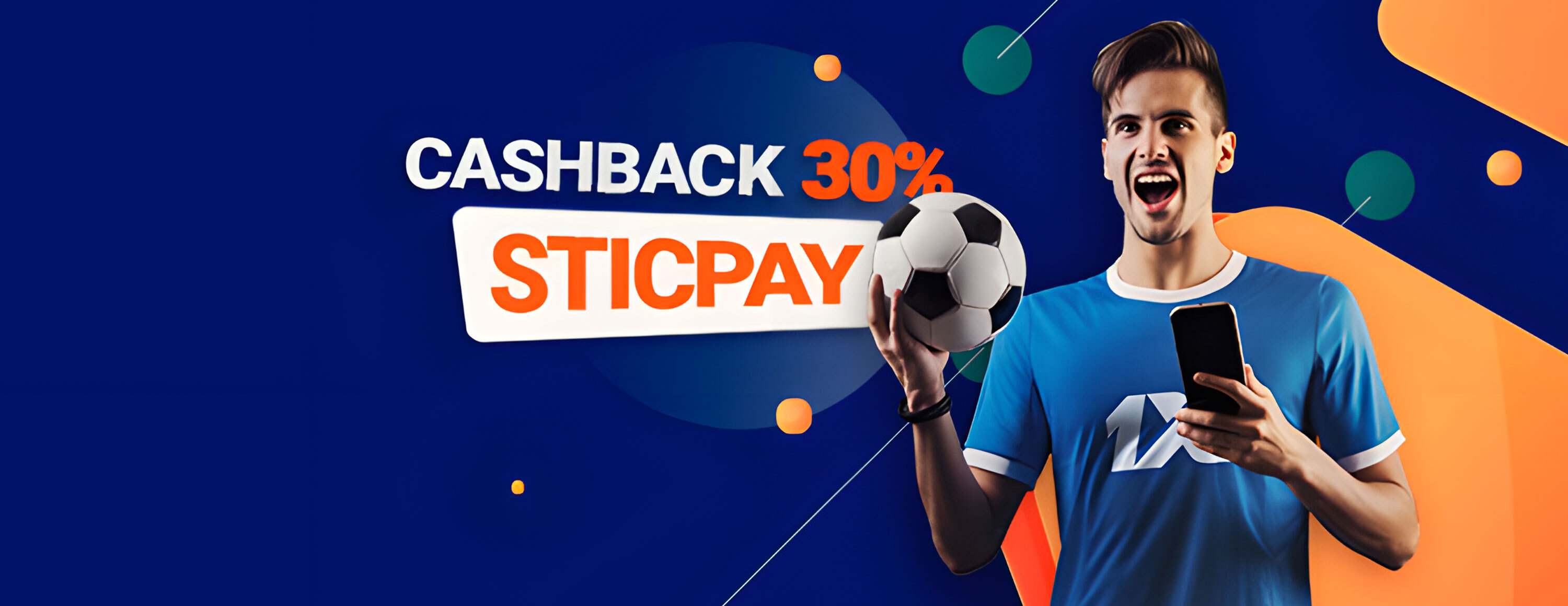 Кэшбэк 30% за пополнение через Stickpay от БК 1xBet