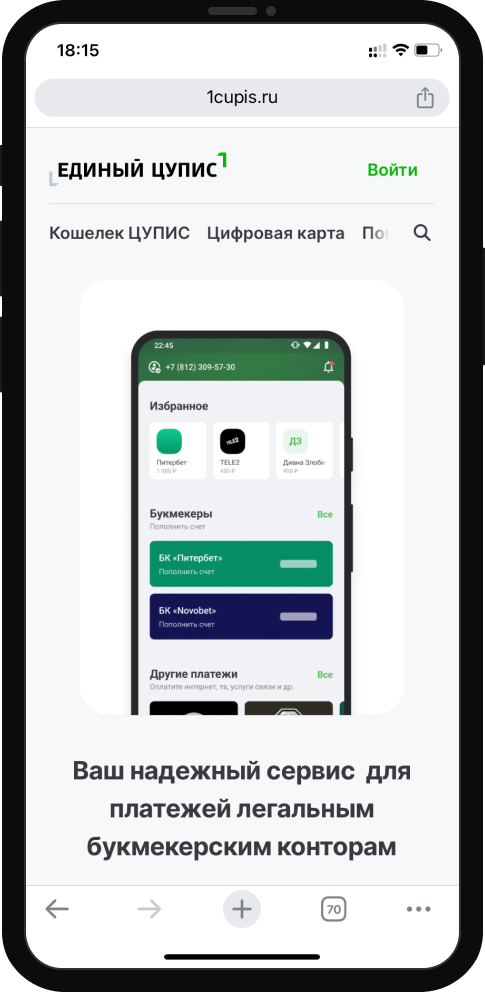 Сайт Единого Цупис