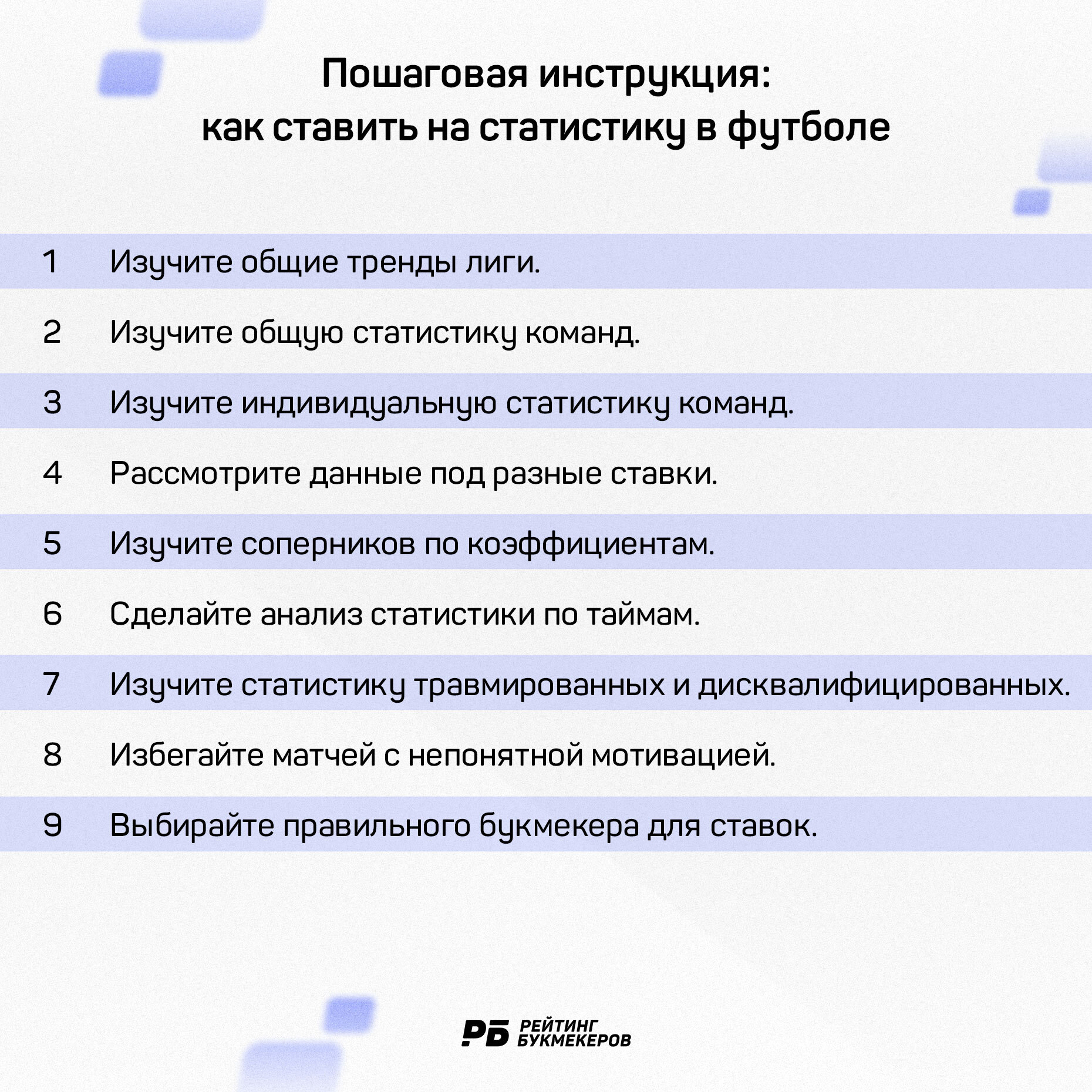 Инструкция: как делать ставки на статистику - База знаний «РБ»