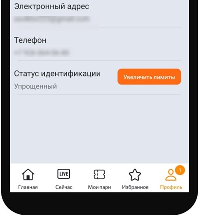 Пройти идентификацию в БК Winline сразу после регистрации