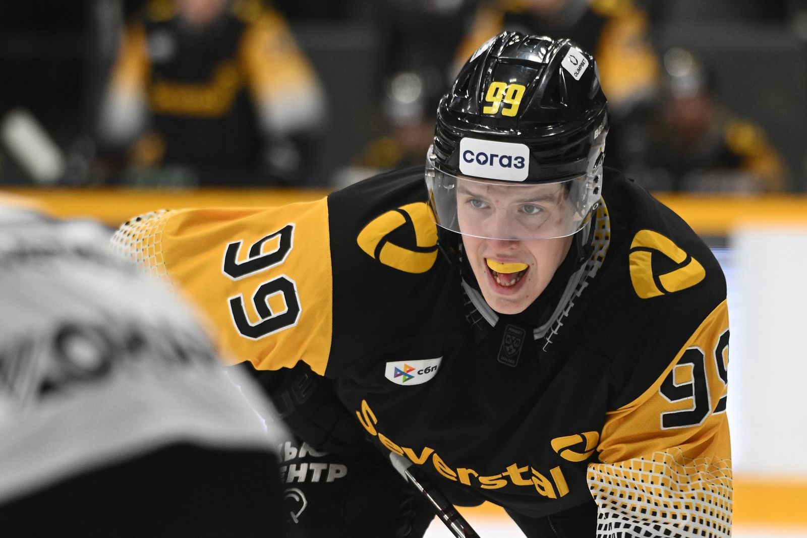 Нападающий клуба КХЛ «Северсталь» Михаил Ильин. Фото: ХК «Северсталь»