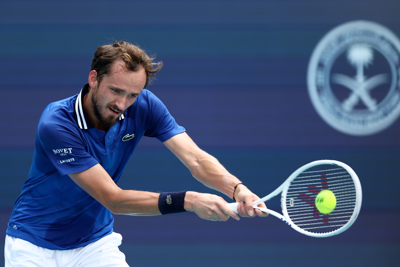 Даниил Медведев, «Мастерс» в Майами (фото: Elsa/Getty Images)