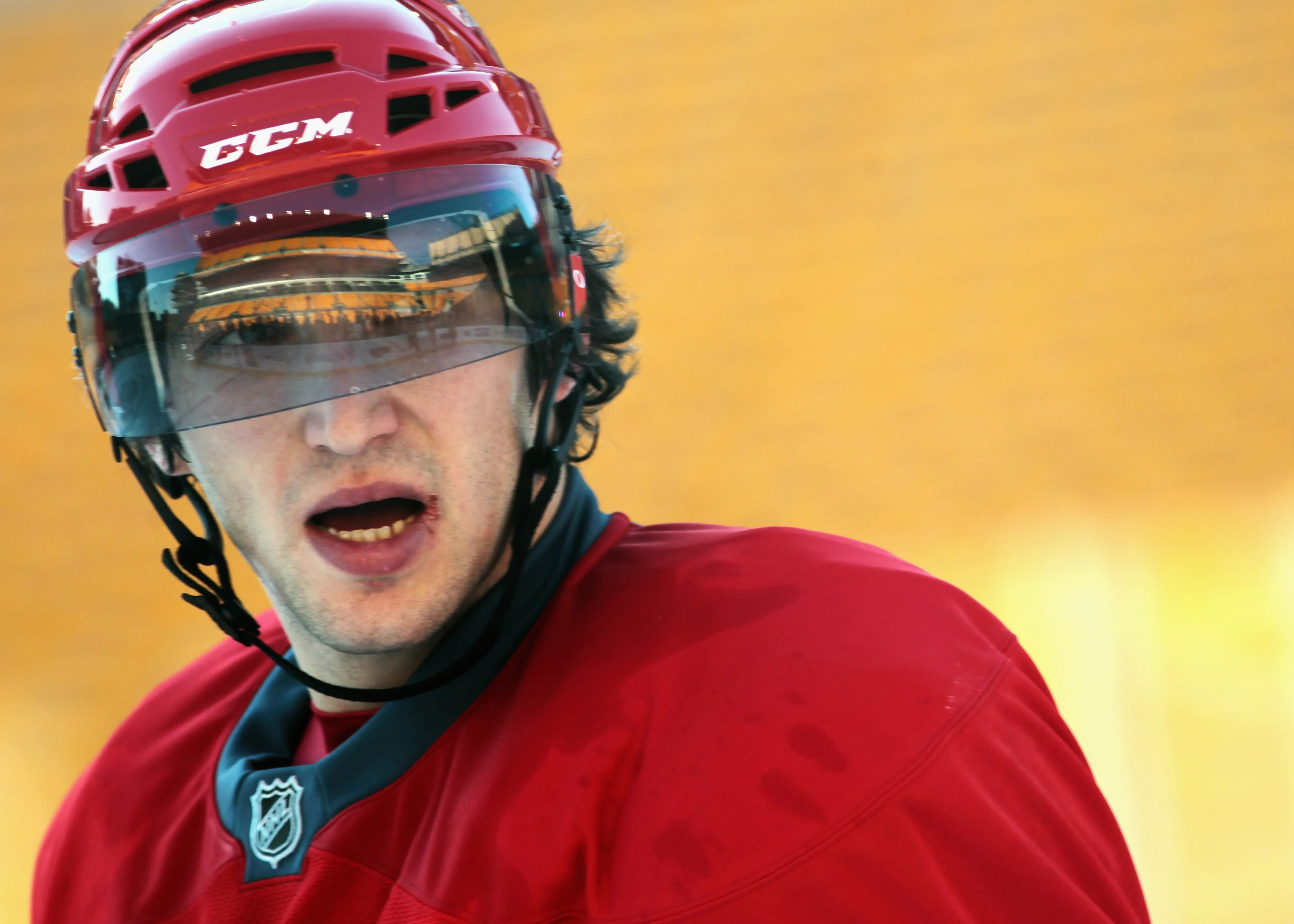 Александр Овечкин в тонированном визоре