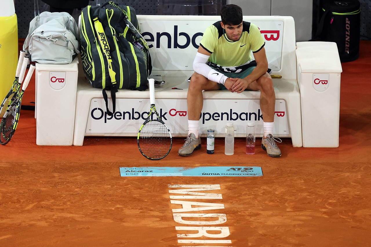 Карлос Алькарас, «Мастерс» в Мадриде (фото: Julian Finney/Getty Images)