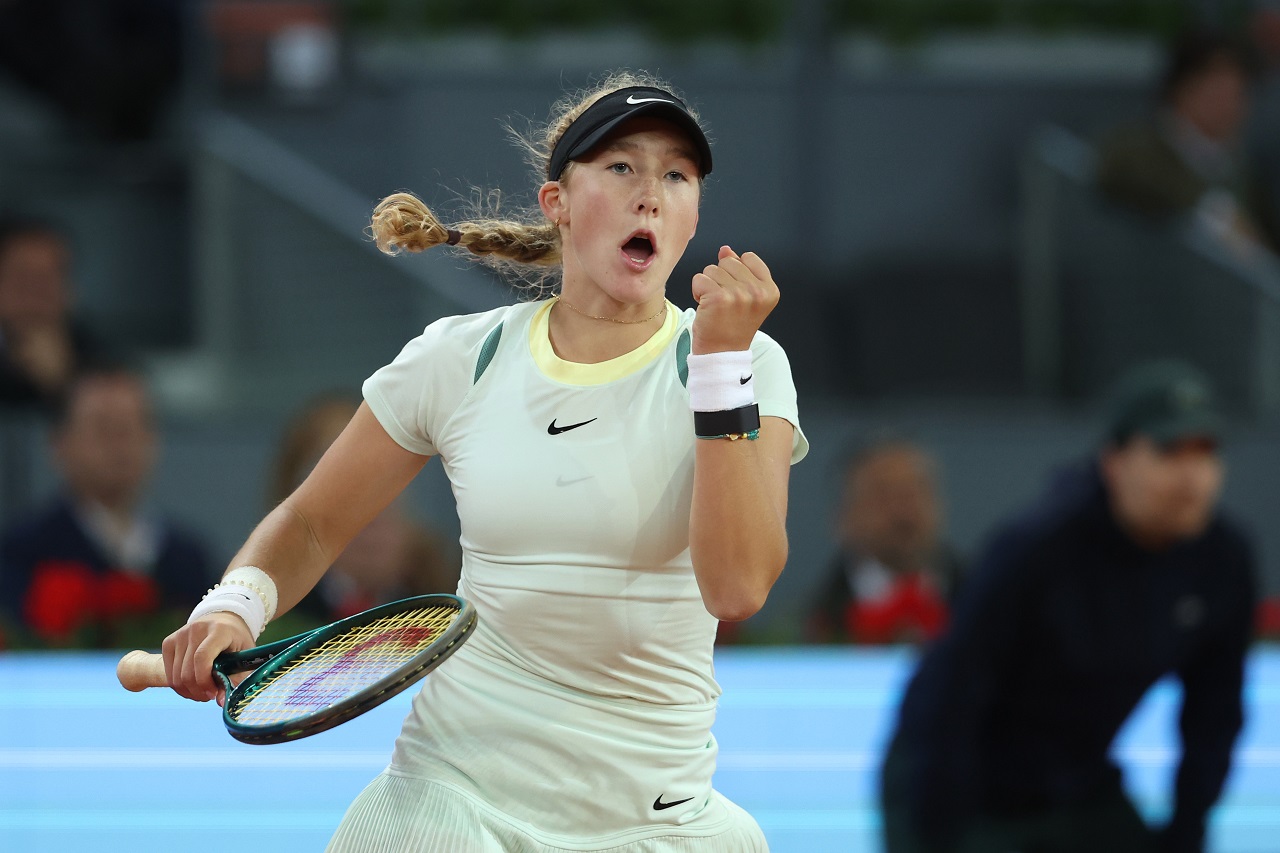 Мирра Андреева, турнир WTA 1000 в Мадриде (фото: Julian Finney/Getty Images)