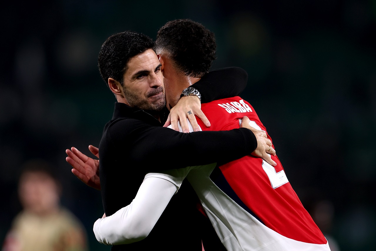 Микель Артета и Вильям Салиба, «Арсенал» (фото: Alex Pantling/Getty Images)