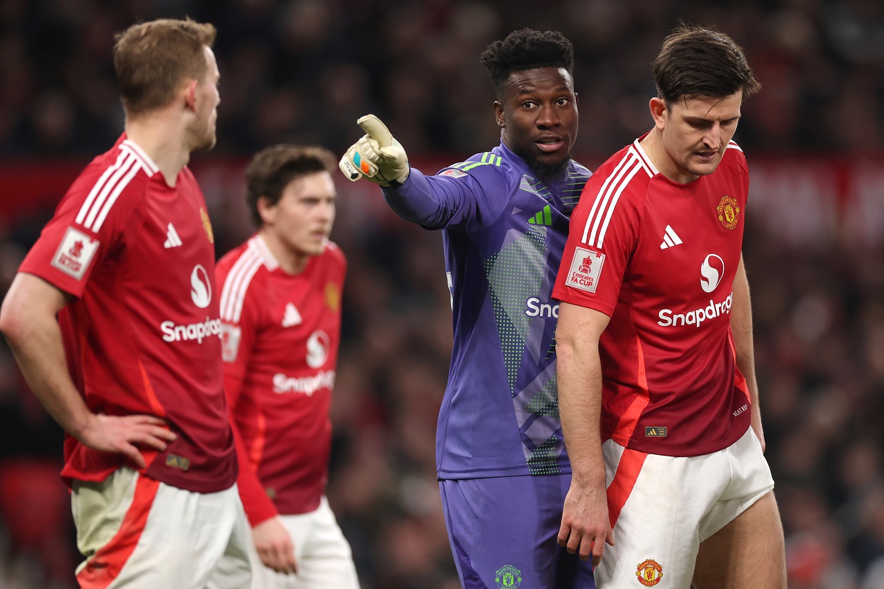 Андре Онана, Харри Магуайр, Матейс де Лигт, «Манчестер Юнайтед» (фото: Carl Recine/Getty Images)