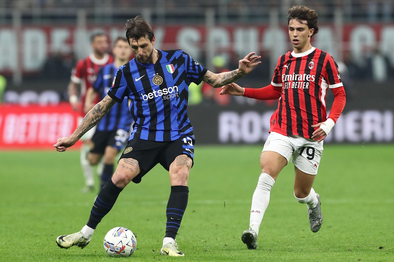 Франческо Ачерби («Интер») и Жоау Феликс («Милан») (фото: Marco Luzzani/Getty Images)