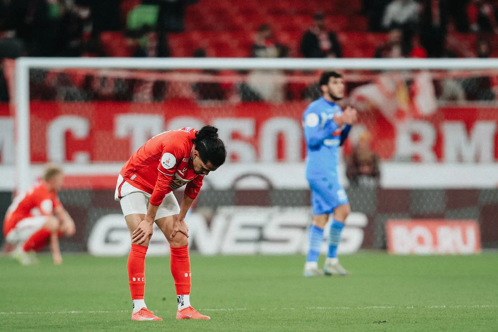 Полузащитник «Спартака» Хесус Медина по окончании матча РПЛ с махачкалинским «Динамо» в апреле 2025 года. Фото: spartak.com