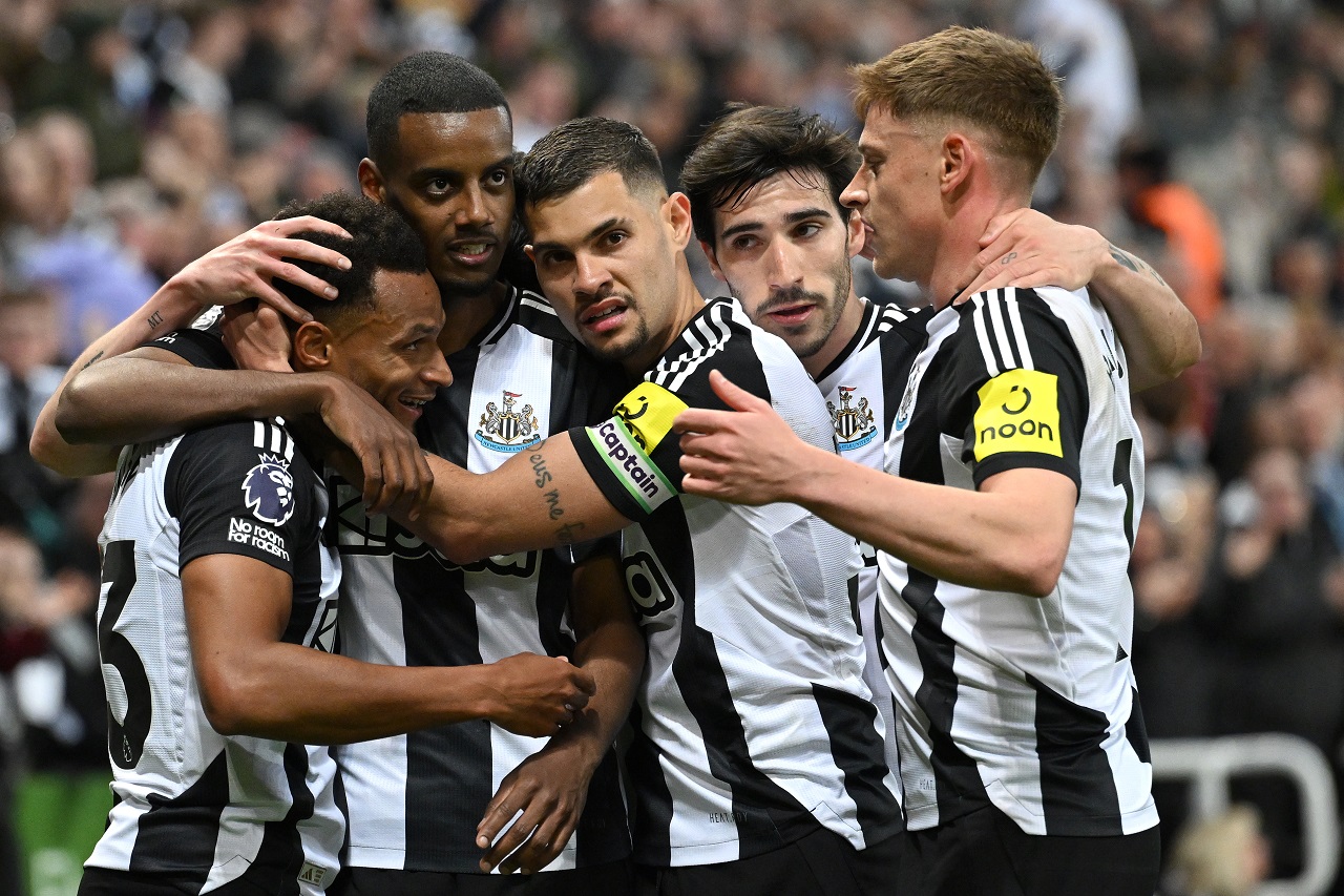 Александер Исак, Джейкоб Мерфи, Бруну Гимараэс, Сандро Тонали и Харви Барнс, «Ньюкасл» (фото: Stu Forster/Getty Images)