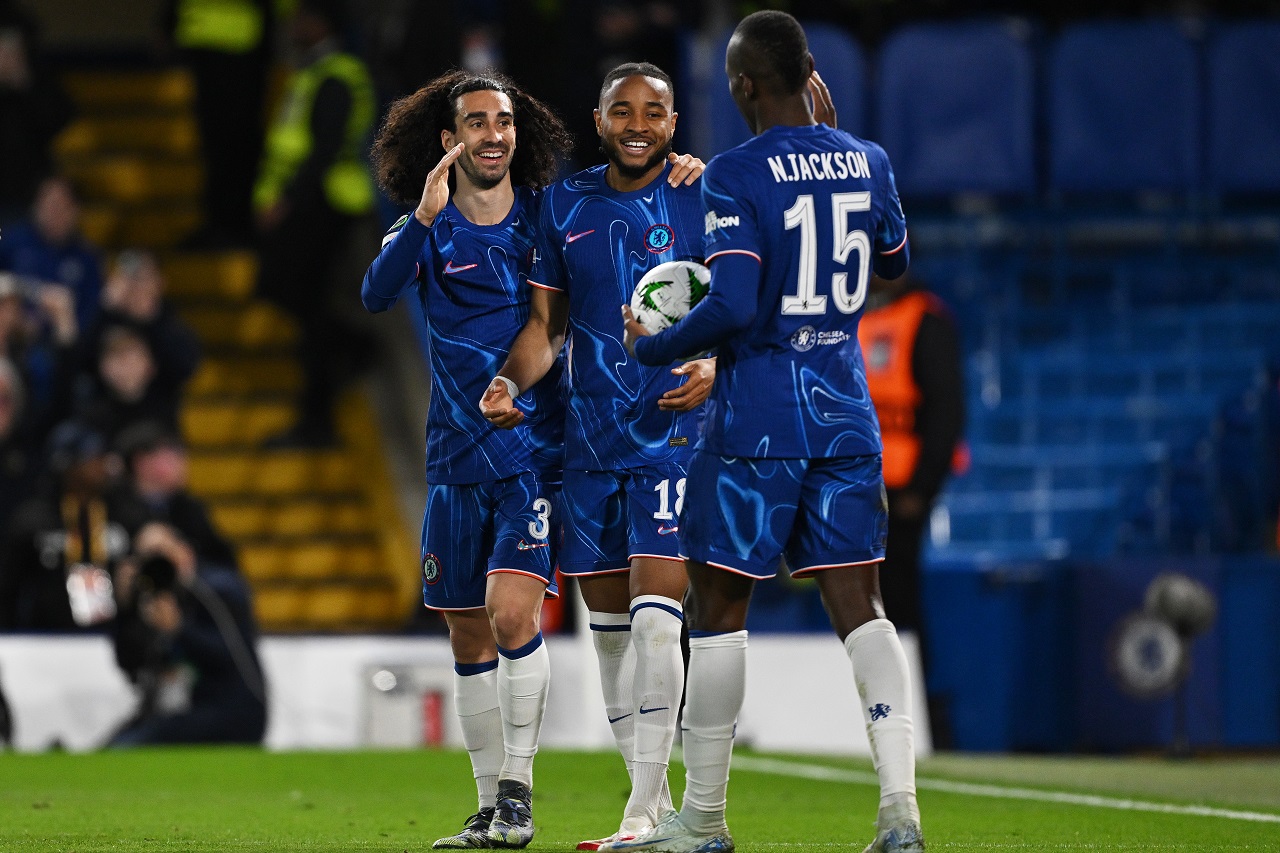 Марк Кукурелья, Кристофер Нкунку и Николас Джексон, «Челси» (фото: Mike Hewitt/Getty Images)