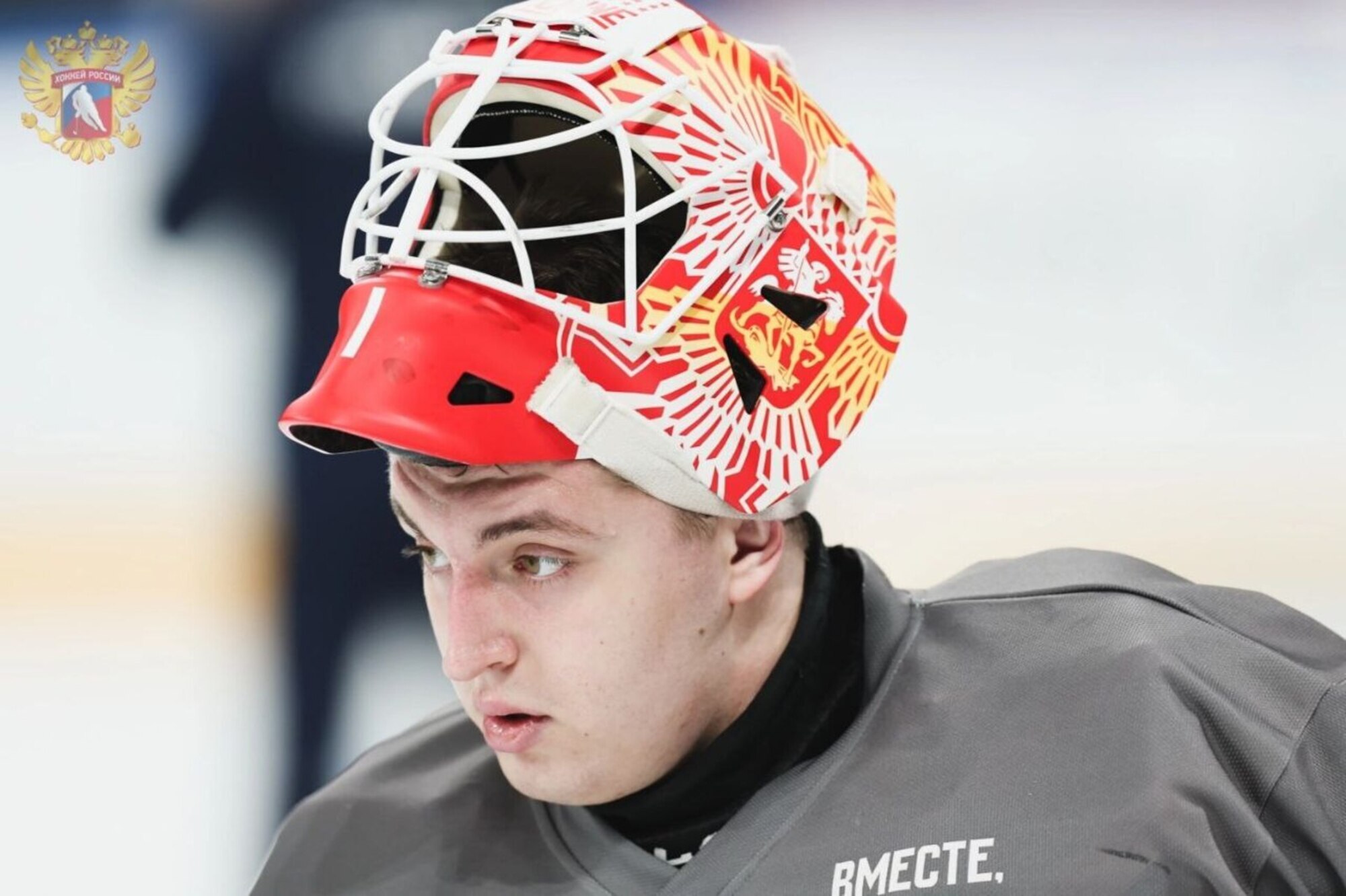 Петр Андреянов, вратарь "Красной Армии" и молодежной сборной России по хоккею