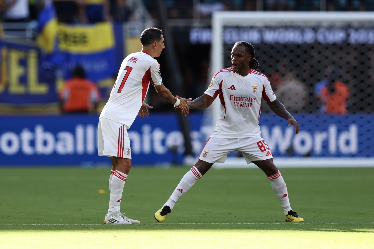 Анхель ди Мария и Ренату Саншиш, «Бенфика», клубный чемпионат мира-2025 (фото: Megan Briggs/Getty Images)