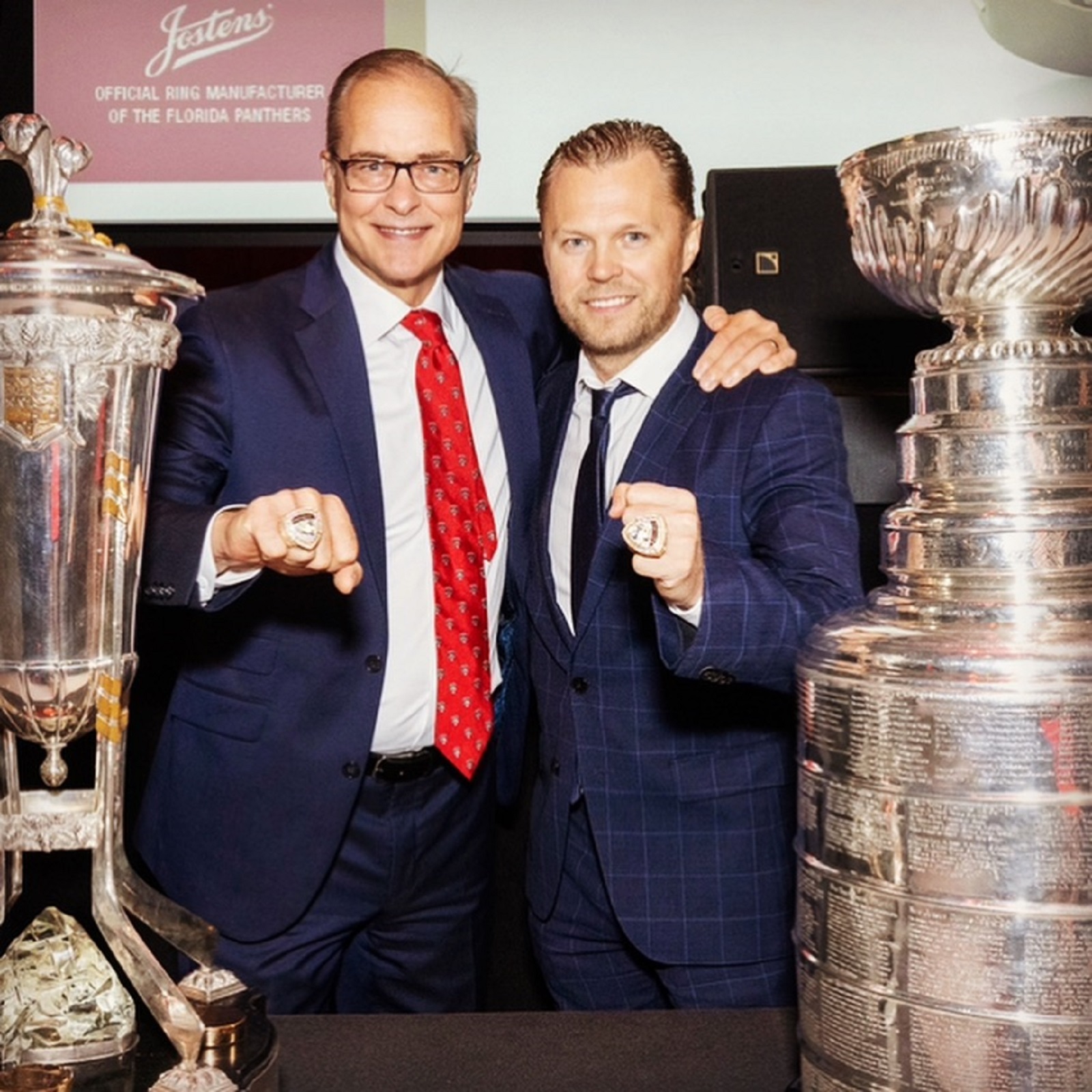 Российский тренер «Флорида Пантерз» Максим Иванов с главным тренером команды Полом Морисом Фото: личный архив