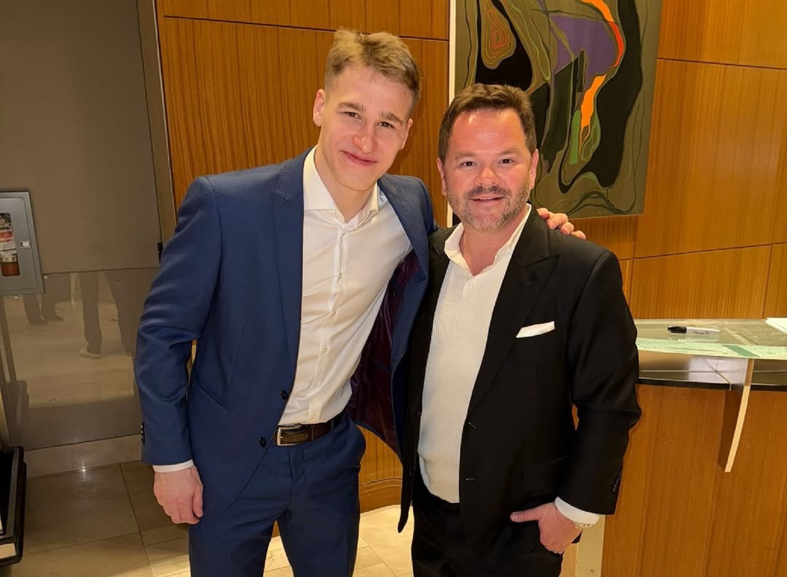 Нападающий «Монреаль Канадиенс» Иван Демидов и агент Дэн Мильштейн. Фото: личный архив