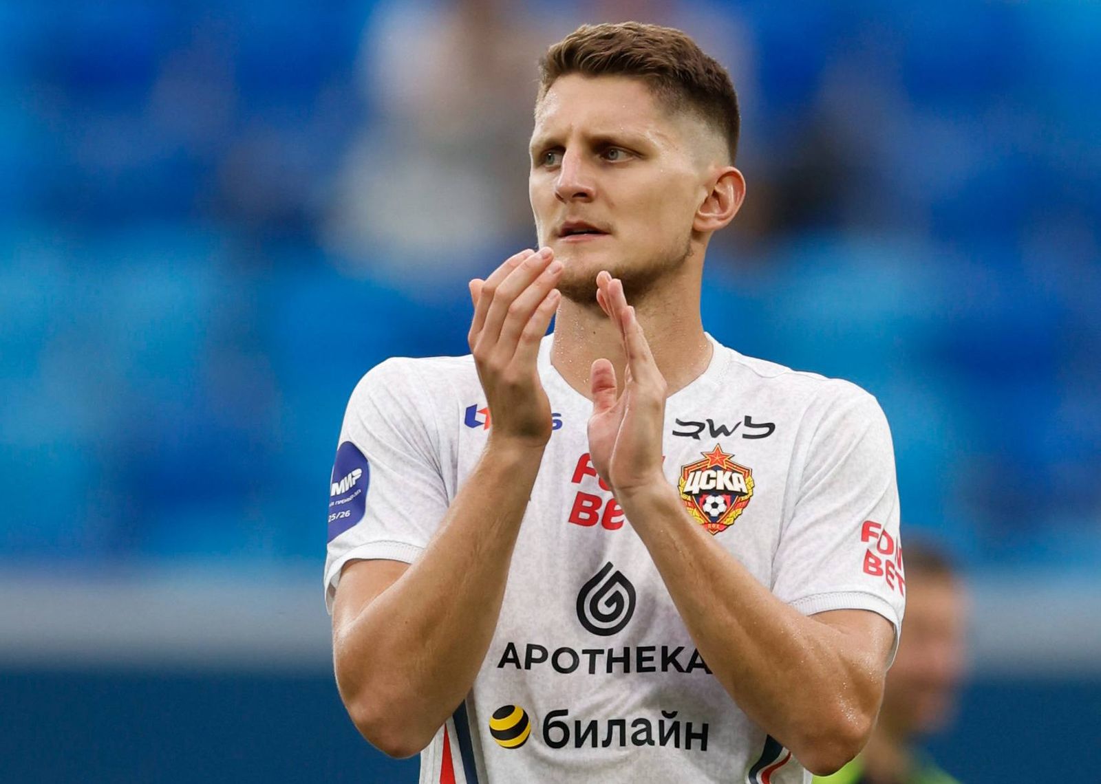 3 августа 2025 года. Защитник ЦСКА Игорь Дивеев по окончании матча 3-го тура РПЛ с «Зенитом» в Санкт-Петербурге. Фото: pfc-cska.ru