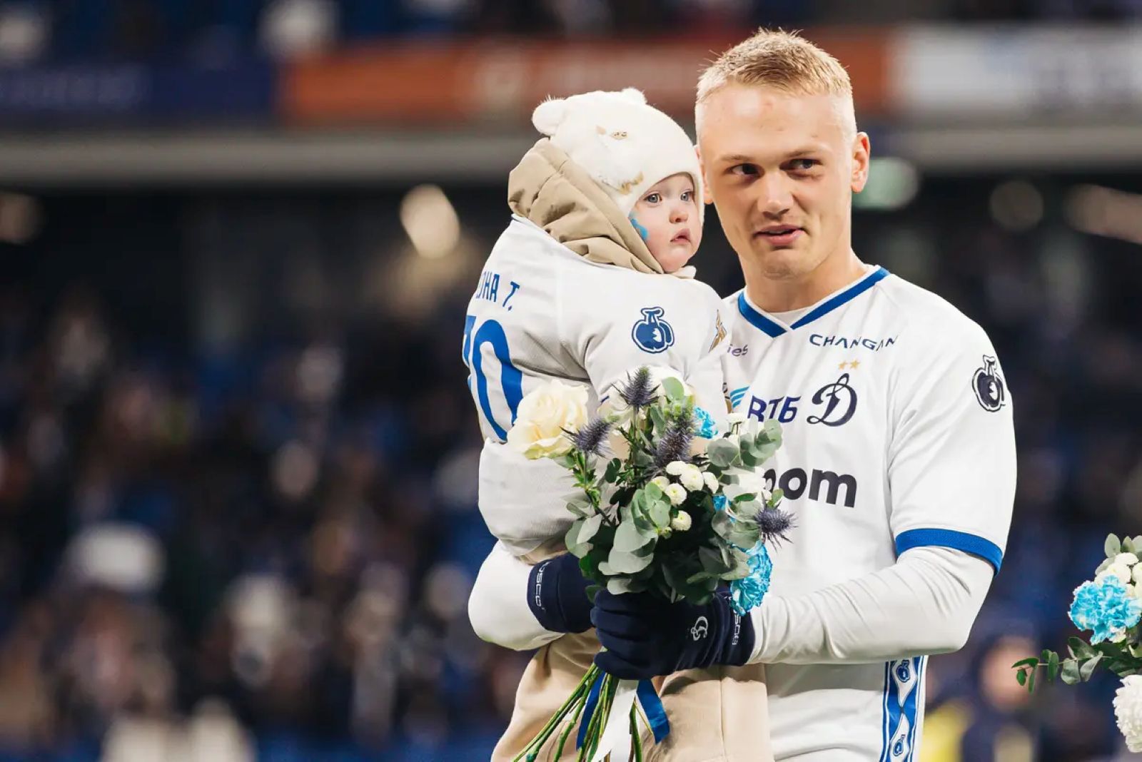 Константин Тюкавин с дочерью. Фото: ФК «Динамо» Москва