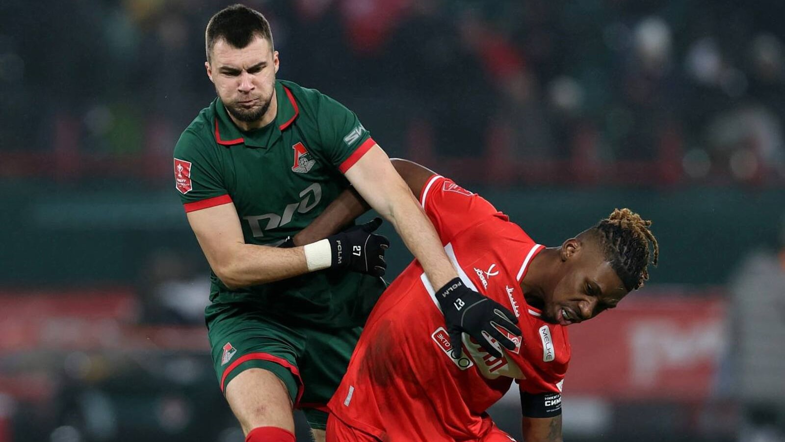 26 ноября 2025 года. Футболист «Локомотива» Николай Комличенко в матче со «Спартаком» | Фото: ФК «Локомотив»