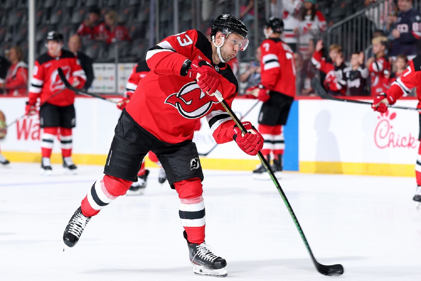 Нападающий «Нью-Джерси Дэвилз» Евгений Дадонов. Фото: Gettyimages.ru