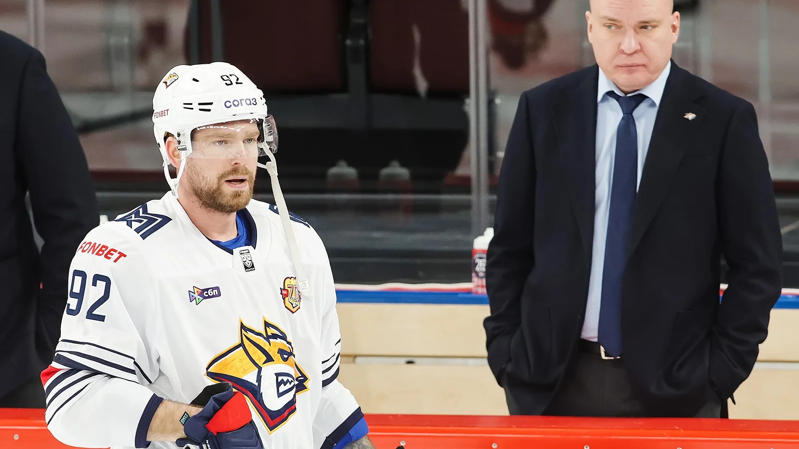 Евгений Кузнецов и Андрей Разин. Фото: Алексей Колчин, photo.khl.ru